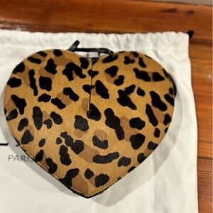 ALAIA Heart-Shaped Leopard Print Bag